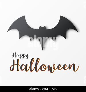 Happy halloween. Illustrazione Vettoriale con pipistrelli spider per banner, poster, biglietto di auguri, invito alla festa. Illustrazione Vettoriale Illustrazione Vettoriale