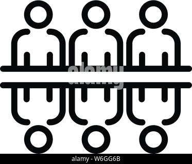 Le persone di fronte a ogni altra icona di stile di contorno Illustrazione Vettoriale