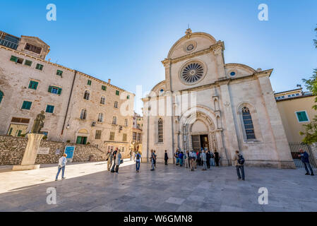 Cattedrale di San Giacomo; Sibenik, Croazia Foto Stock