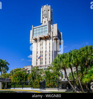 Ambasciata della Russia, quartiere di Miramar; Havana, Cuba Foto Stock