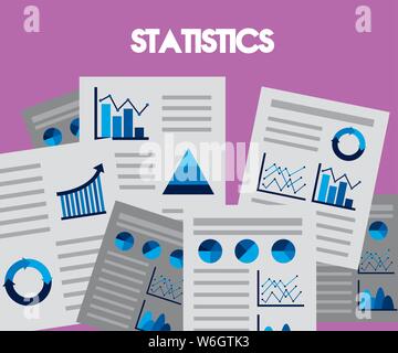 Statistiche e infografico design Illustrazione Vettoriale