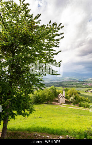 Vista da Castel Thun, Val di Non, in Trentino Alto Adige , Italia Foto Stock