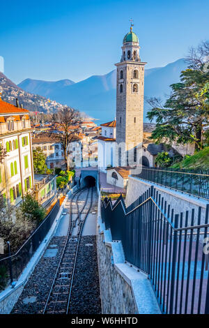 Cattedrale di San Lorenzo e di Lugano, Ticino, Svizzera Foto Stock