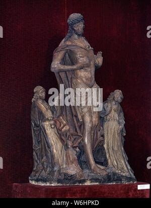 CRISTO RESUCITADO VARON DE DOLORES - SIGLO XV. Autore: MILLAN PEDRO. Posizione: Museo de Bellas Artes-CONVENTO DE LA MERCED CALZAD. Sevilla. Siviglia. Spagna. CRISTO RESUCITADO. CRISTO DE LOS DOLORES. Foto Stock