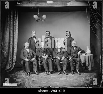 Impeachment Comitato: l'on. George S. Boutwell, Massachusetts, gen. Giovanni A. Logan, l'on. Thomas Williams, Pa., l'on. James F. Wilson, Iowa Foto Stock