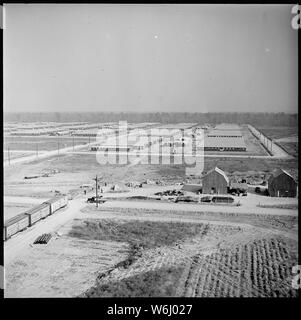 Girolamo Relocation Center, Denson, Arkansas. Una sezione del centro guardando ad ovest. Foto Stock