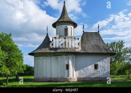 Chiesa dell'Esaltazione della croce, il XV secolo il monastero moldava, Patrauti, Gura Humorului, Romania Foto Stock