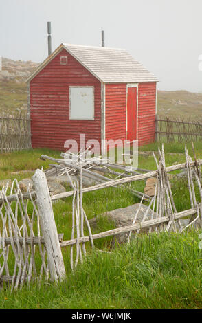 Capo Faro Bonavista shed, Cape Bonavista Lighthouse provinciale sito storico, Terranova e Labrador, Canada Foto Stock