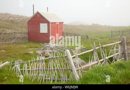 Capo Faro Bonavista shed, Cape Bonavista Lighthouse provinciale sito storico, Terranova e Labrador, Canada Foto Stock