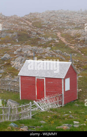 Capo Faro Bonavista shed, Cape Bonavista Lighthouse provinciale sito storico, Terranova e Labrador, Canada Foto Stock