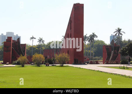 Jantar Mantar astronomical observatory, New Delhi, India Stock Photo