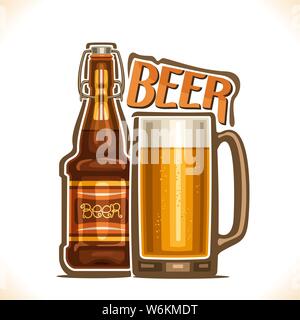 Illustrazione Vettoriale di alcool bere birra Illustrazione Vettoriale