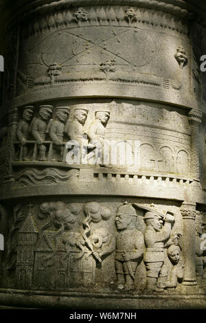 Dettaglio del grado 1 elencati Wagoners' Memorial, Sledmere, nello Yorkshire, Regno Unito. Foto Stock