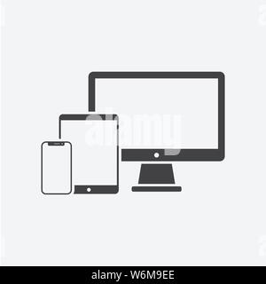 Icona Wi Fi glifo. Design in stile monocromatico elemento semplice. Icona wi fi nera per il Web e i dispositivi mobili. Raccolta di computer Illustrazione Vettoriale