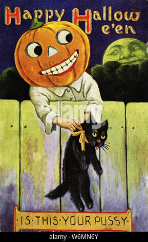 Vintage a tema halloween illustrazione Foto Stock