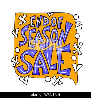 Alla fine della stagione di Promozione Vendita banner. Illustrazione Vettoriale. Illustrazione Vettoriale