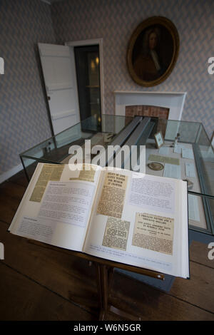 Jane Austen's ex Red Brick home su Chawton station wagon, Hampshire, Inghilterra, Regno Unito, ella vi si trasferì nel 1809 per gli ultimi otto anni della sua vita. Foto Stock