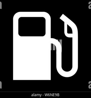 Un bianco e nero icona carburante illustrazione Illustrazione Vettoriale