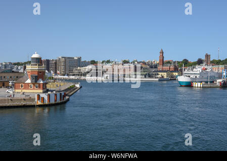 Helsingborg, Svezia - 29 Giugno 2019: il porto di Helsingborg in Svezia Foto Stock