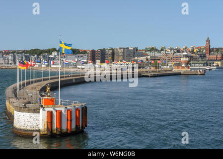 Helsingborg, Svezia - 29 Giugno 2019: il porto di Helsingborg in Svezia Foto Stock