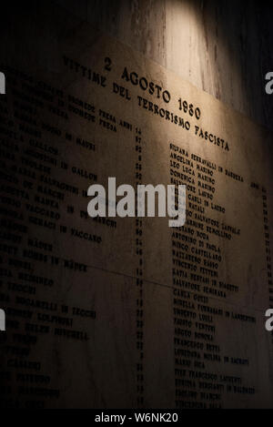 08/02/2019. Bologna. commemorazione della strage di Bologna del 2 agosto 1980. (Michele Lapini/fotogramma, Bologna - 2019-08-02) p.s. la foto e' utilizzabile nel rispetto del contesto in cui e' stata scattata, e senza intento diffamatorio del decoro delle persone rappresentate Foto Stock