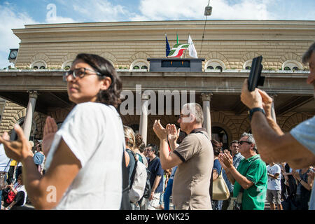 08/02/2019. Bologna. commemorazione della strage di Bologna del 2 agosto 1980. (Michele Lapini/fotogramma, Bologna - 2019-08-02) p.s. la foto e' utilizzabile nel rispetto del contesto in cui e' stata scattata, e senza intento diffamatorio del decoro delle persone rappresentate Foto Stock