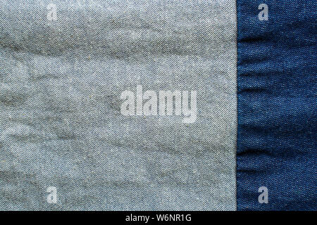Blu navy tessuto texture di sfondo vista superiore. Foto Stock