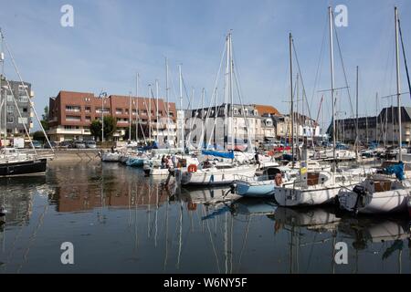 Il Calvados, Côte de Nacre, COURSEULLES sur mer Foto Stock