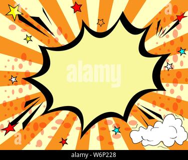 Fumetto esplosione immagine di sfondo. Illustrazione Vettoriale. Illustrazione Vettoriale