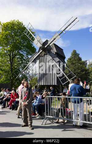 Skandinavian raduno a Skansen park, sito Olandskvarnarna spot, durante la nazionale norvegese celebrazioni del giorno dell'indipendenza. Stoccolma, Svezia Foto Stock