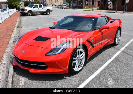 Un Rosso 2019 Corvette Stingray. Foto Stock