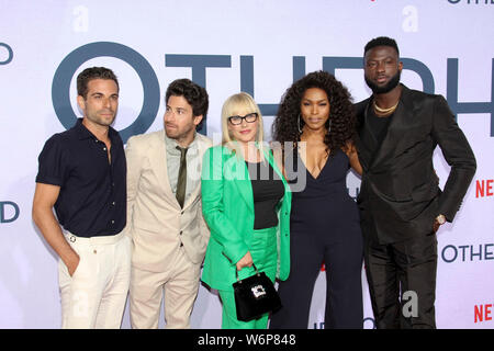 Frank de Julio, Jake Hoffman, Patricia Arquette, Angela Bassett e pareti Sinqua presso il Los Angeles speciale proiezione di Netflix 'Otherhood" tenutasi presso il teatro egiziano in Hollywood, CA, 31 luglio 2019. Foto: Richard Chavez / PictureLux Foto Stock