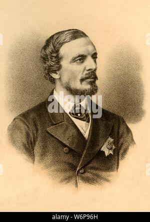 " Il diritto on. Earl Dufferin. K.C.B.', c1850, C1880). Frederick Temple Hamilton-Temple-Blackwood, (1826-1902) pubblico britannico servo ed eminente diplomatico e membro della società vittoriana, una figura popolare nella corte della regina Victoria. [Blackie &AMP; Figlio, Londra, Glasgow &AMP; Edimburgo] Foto Stock