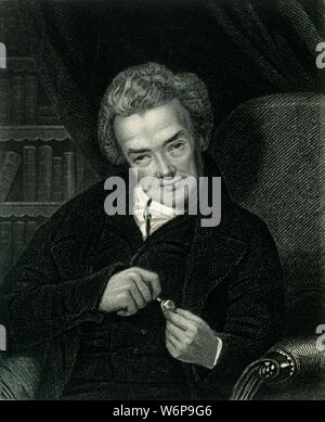 'William Wilberforce', c1800, C1884). William Wilberforce (1759-1833), uomo politico britannico e filantropo educati a Hull scuola di grammatica e di St John's College di Cambridge. MP, evangelica e cristiana verità del commercio di schiavi Act 1807 sotto il regno di George III. Da "Leader del Senato: una storia biografica della nascita e sviluppo della Costituzione Britannica, Vol. II.", da Alexander Charles Ewald, F.S.A. [William Mackenzie, Londra, Edimburgo &AMP; Berlin] Foto Stock
