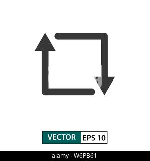 Repost icona vettore isolato su sfondo bianco. Illustrazione vettoriale EPS 10 Illustrazione Vettoriale