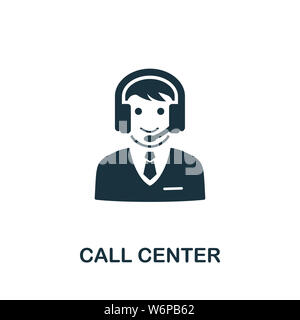 Simbolo dell'icona del Call Center. Segno creativo dalla collezione di icone. Icona del Call Center piena per computer e dispositivi mobili Foto Stock