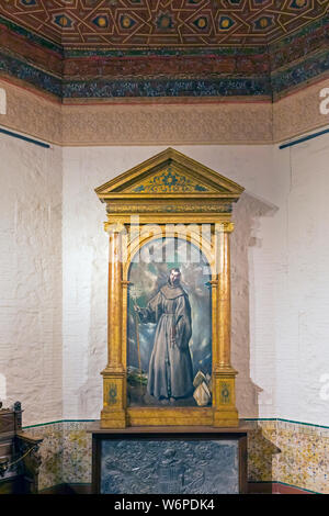 Sacerdote francescano San Bernardino de Siena, 1380-1444, o di San Bernardino da Siena. Un lavoro di El Greco risalente al 1603 in El Greco Museum, o Musa Foto Stock