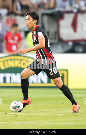 Francoforte, Deutschland. 02Aug, 2019. Francoforte sul Meno (F) - FC Flora Tallinn (Flora) 2: 1, su 01.08. 2019 a Francoforte, in Germania. | Utilizzo di credito in tutto il mondo: dpa/Alamy Live News Foto Stock