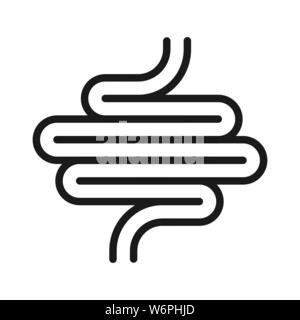 Digestione umana icona tratto isolato . Modello per la progettazione Illustrazione Vettoriale