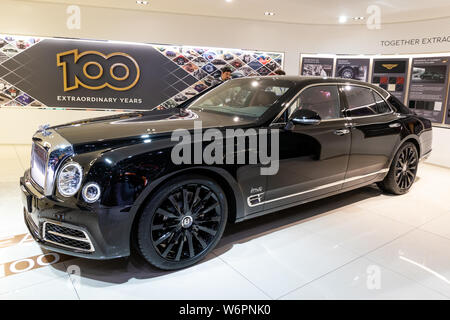 Ginevra, Svizzera - 6 Marzo 2019: Bentley Mulsanne W.O. Edizione auto di lusso presentati presso l'ottantanovesimo Geneva International Motor Show. Foto Stock