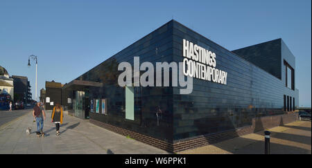 Hastings Galleria Contemporaneo, Stade, Hastings Old town, East Sussex, England, Regno Unito Foto Stock