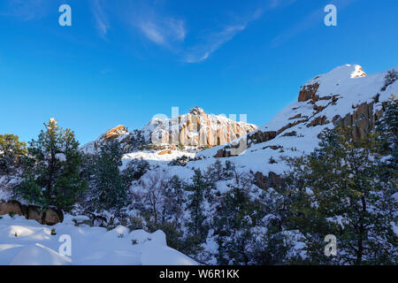 L'inverno arriva alla zona dei Dells in Northern Arizona Foto Stock