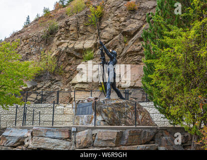 Sole Mio disastro del 1972 Memorial Situato tra Kellogg e Wallace Idaho Foto Stock