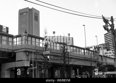 A volte foto in bianco e nero di Tokyo riflettono la sua vera personalità e carattere molto meglio rispetto a quelle a colori. Foto Stock