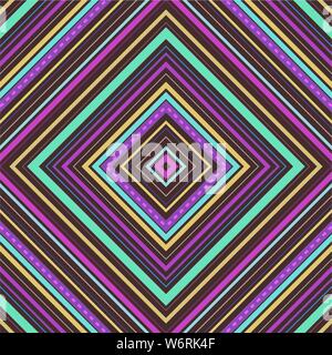 Abstract colorati a strisce diagonali dello sfondo. Vector pattern senza giunture Illustrazione Vettoriale