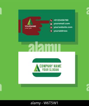 Carta verde modello Illustrazione Vettoriale