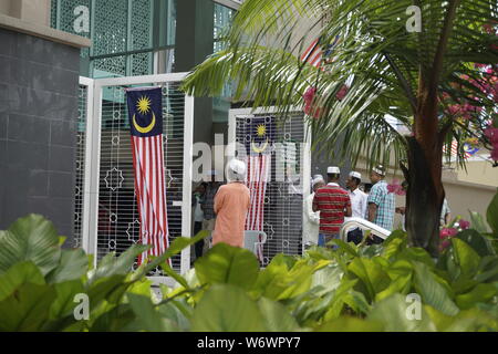 Entrata della moschea di Kuala Lumpur in Malesia Foto Stock