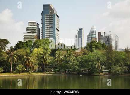 Parco Lumphinee a Bang Rak distretto di Bangkok. Regno di Thailandia Foto Stock