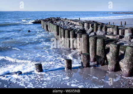 Un waterbreaker a Borkum in Germania Mare del Nord Foto Stock