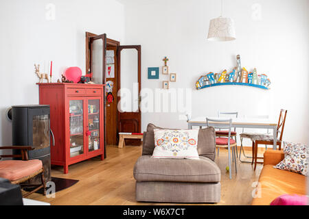 Il design degli interni di una casa italiana Foto Stock